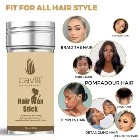 Caviii hair stick wax 75g easy twist up packaging close up