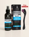 Caviii Minoxidil 5 Percent Spray 100ml with Derma Roller for Hair Regrowth and Beard Growth
