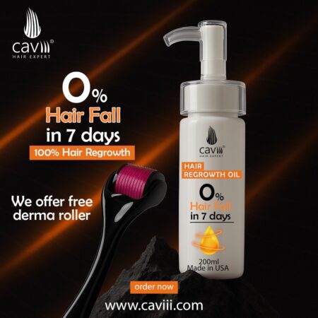 Caviii hair oil with Derma roller