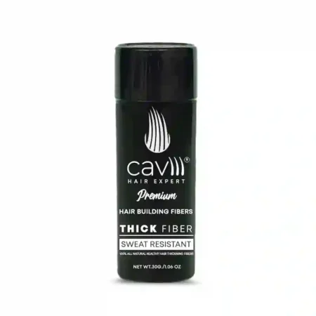 Caviii hair fiber combo including fibers optimizer comb and locking spray