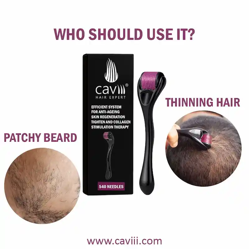 Derma Roller Micro-Needles Close-Up Caviii derma roller titanium micro needles close up view