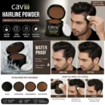 Caviii hairline powder 4g main view for root touch up in Pakistan