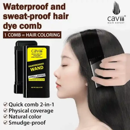 Caviii hair dye stick comb herbal texture and washable formula