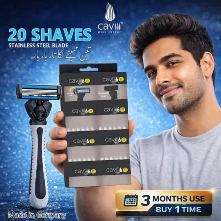 Caviii 6 blade razor main view for grooming in Pakistan
