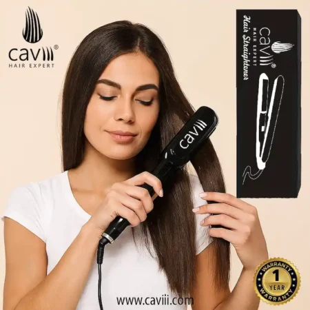 Caviii hair straightener temperature control and display